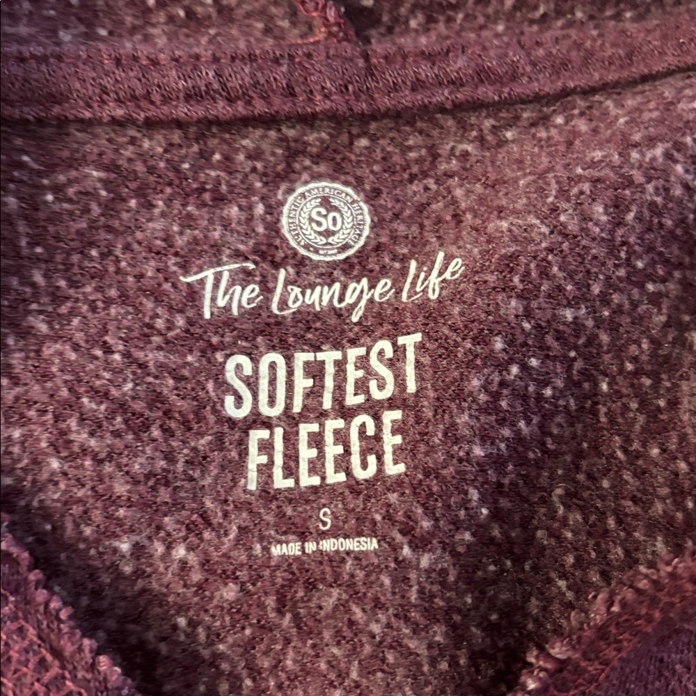 COTTAGECORE HANDMADE * UPCYCLED SOFT FLEECE HOODIE - Picture 4 of 6